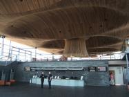 Interior of Senedd Building from the portico 