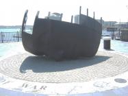 Sculpture on front of Welsh Assembly foreshore