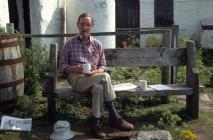 Skokholm - Taking tea in the courtyard outside...