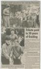 Newspaper cutting of visit of HRH The Princess...