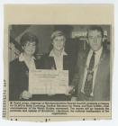 Newspaper cutting from the County Times. David...