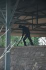 Feeding coal into the roof of the Hoffmann Kiln