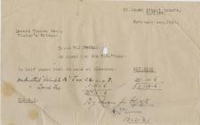 Invoice and receipt from Dr. to W.J. Thomas,...