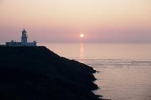 Skokholm - Lighthouse - sunset view in 1993