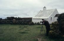 Skokholm - Looking though a telescope in 1994 