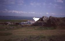 Woodpile and Cottage, Skokholm Island