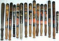 Collection of painted / decorated truncheons