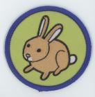 rabbit brownie six badge