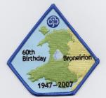 Broneirion 60th 2007 Birthday Badge 