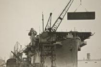 French Aircraft carrier at Newport Docks