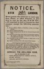 Notice. Gun License 1870 