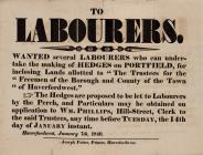 To Labourers poster 1840 