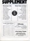 Programme page, v. West Ham, March 1982
