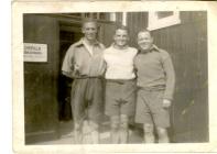 Photograph (front), group of 3 players late 1940s
