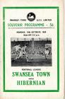 Football Programme - Swansea Town versus Hibernian