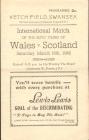 Football Programme - Wales versus Scotland