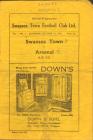 Football Programme - Swansea Town versus Arsenal