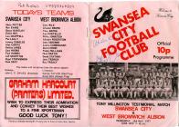 Football Programme - Swansea City versus West...