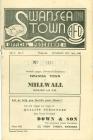 Football Programme - Swansea Town versus Millwall