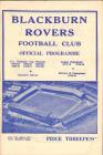 Football Programme -  Blackburn Rovers versus...
