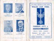 Football Programme  - Cardiff City versus...
