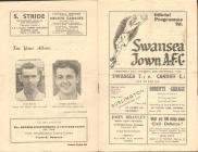 Football Programme  - Swansea Town versus...