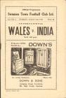 Football Programme  - Wales versus India