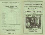 Football Programme  - Swansea Town versus...