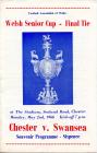 Football Programme  - Chester versus Swansea Town