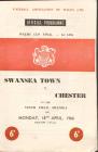 Football Programme  - Swansea Town versus Chester