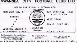 Ticket for Swansea City versus Wrexham A.F.C. -...