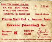 Ticket for Preston North End versus Swansea...