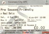 Ticket for Swansea City versus Real Betis