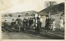 Santa Claus visiting Ysgol Cofadail, Trefenter,...