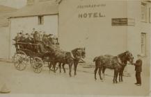 Outside the Falcon Hotel Llanilar 1905
