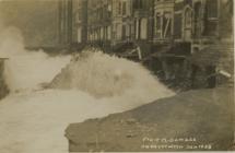 Storm damage Victoria Terrace,  Aberystwyth 1938