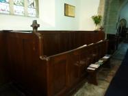 Box pew opposite the pulpit, St Michaels church...