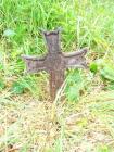 Cross on grave of Llanerch Colliery explosion...