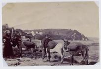 Cocklers with Donkeys at Laugharne