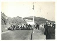 Start of a cycle race in Aberystwyth