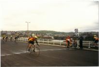 Cycle race finish in Aberystwyth