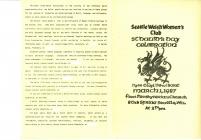 St. David's Day Program, Seattle,  1987