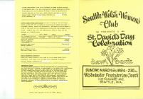 St. David's Day Program, Seattle, 1994