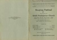 Singing Festival at Welsh Presbyterian Church,...