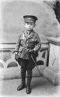Little boy in WW1 officer style uniform