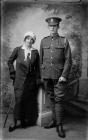 [Machine Gunner, Welsh Regiment with wife...