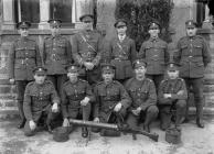 Welsh Regiment Soldiers with a Lewis Gun