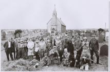 Grass cutting at St Llawddog Church, Penboyr