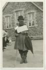 Carnival characters, Dre-fach Velindre, late 1950s
