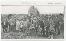 St Llawddog Churchyard: grass cutting, 1970s